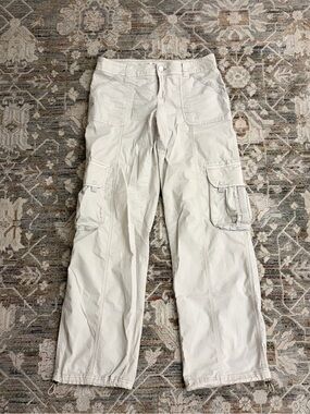 Y2K Beige Cargo Low-Waist Pants